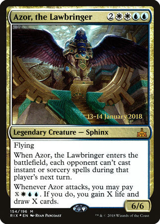 Azor, the Lawbringer [Rivals of Ixalan Promos] | Eastridge Sports Cards & Games