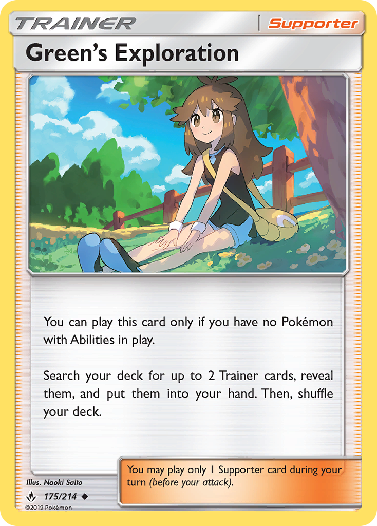 Green's Exploration (175/214) [Sun & Moon: Unbroken Bonds] | Eastridge Sports Cards & Games