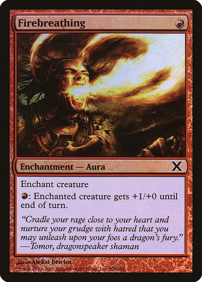 Firebreathing (Premium Foil) [Tenth Edition] | Eastridge Sports Cards & Games
