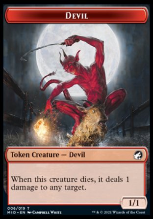 Devil Token [Innistrad: Midnight Hunt Tokens] | Eastridge Sports Cards & Games