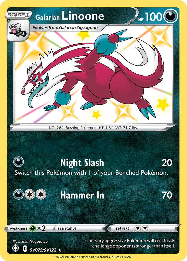 Galarian Linoone (SV079/SV122) [Sword & Shield: Shining Fates] | Eastridge Sports Cards & Games