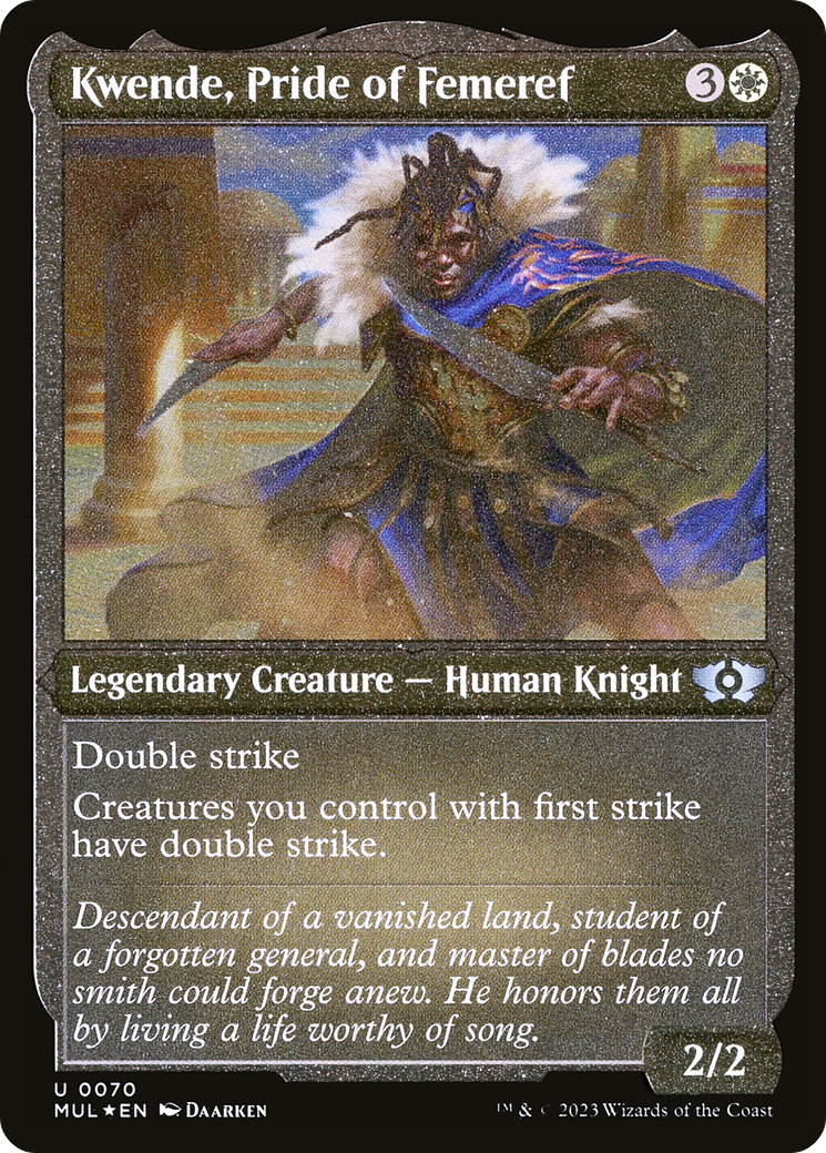 Kwende, Pride of Femeref (Foil Etched) [Multiverse Legends] | Eastridge Sports Cards & Games