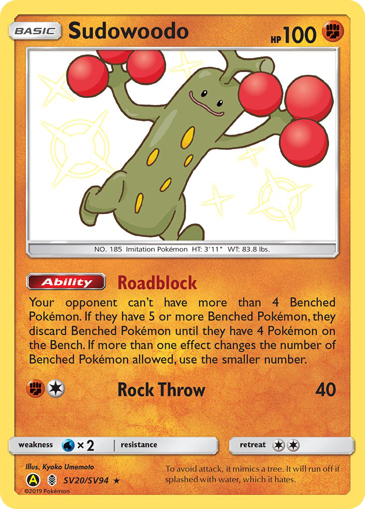 Sudowoodo (SV20/SV94) [Sun & Moon: Hidden Fates - Shiny Vault] | Eastridge Sports Cards & Games