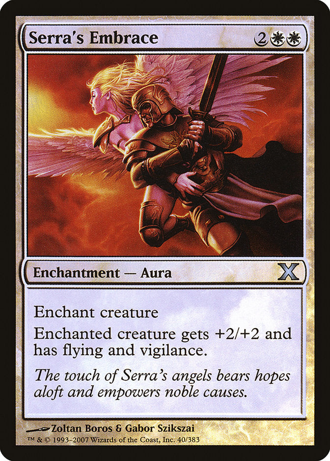 Serra's Embrace (Premium Foil) [Tenth Edition] | Eastridge Sports Cards & Games
