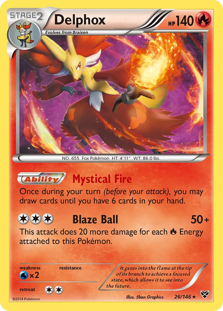 Delphox (26/146) (Cosmos Holo) (Blister Exclusive) [XY: Base Set] | Eastridge Sports Cards & Games