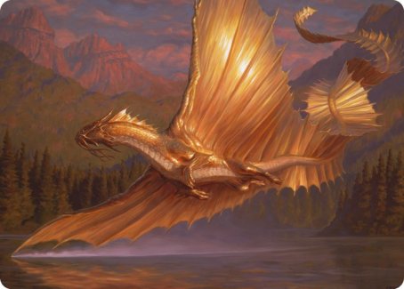 Adult Gold Dragon Art Card [Dungeons & Dragons: Adventures in the Forgotten Realms Art Series] | Eastridge Sports Cards & Games