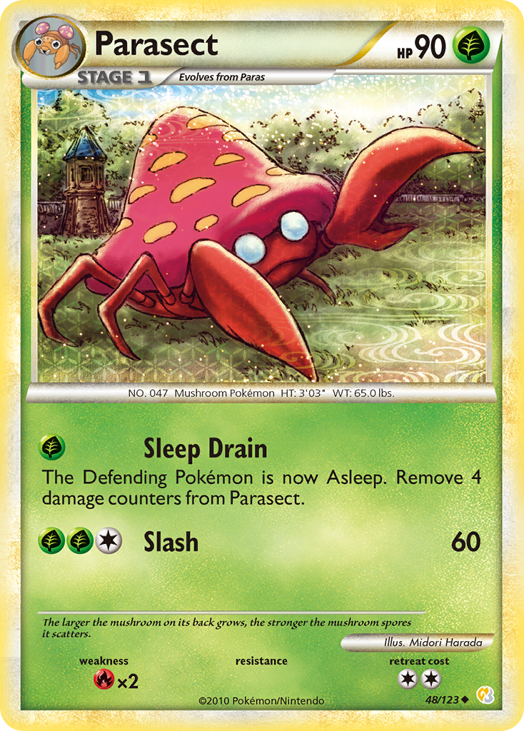 Parasect (48/123) [HeartGold & SoulSilver: Base Set] | Eastridge Sports Cards & Games