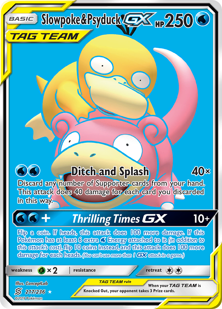 Slowpoke & Psyduck GX (217/236) [Sun & Moon: Unified Minds] | Eastridge Sports Cards & Games