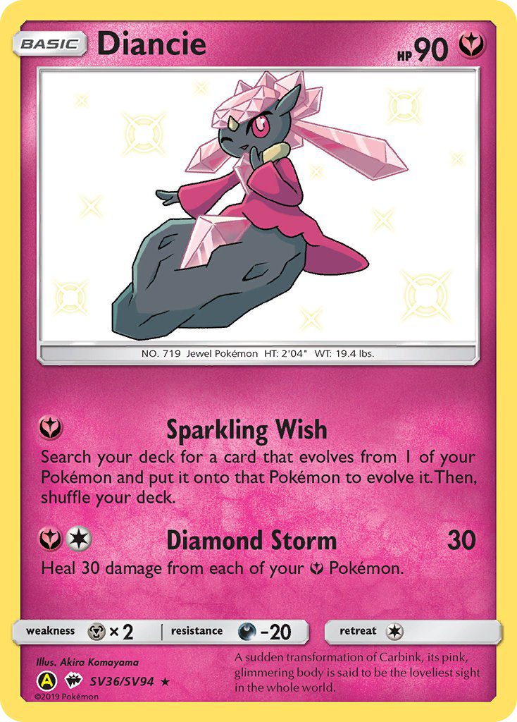 Diancie (SV36/SV94) [Sun & Moon: Hidden Fates - Shiny Vault] | Eastridge Sports Cards & Games