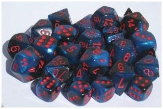 CHESSEX GEMINI 36D6 BLACK-STARLIGHT/RED 12MM (CHX27858) | Eastridge Sports Cards & Games