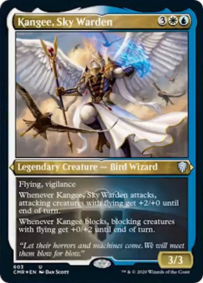 Kangee, Sky Warden (Foil Etched) [Commander Legends] | Eastridge Sports Cards & Games