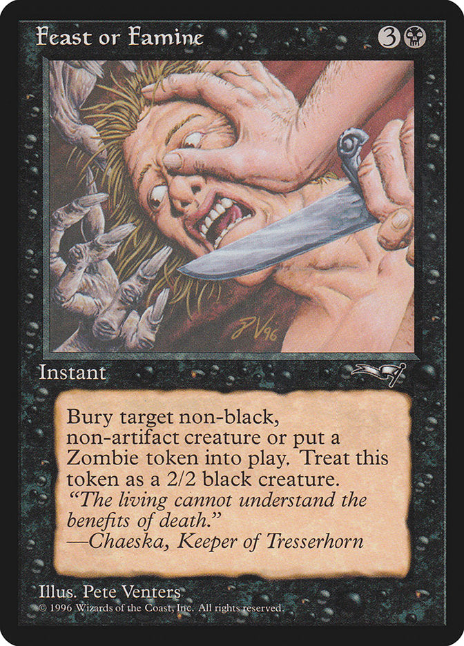 Feast or Famine (Face Pressed) [Alliances] | Eastridge Sports Cards & Games
