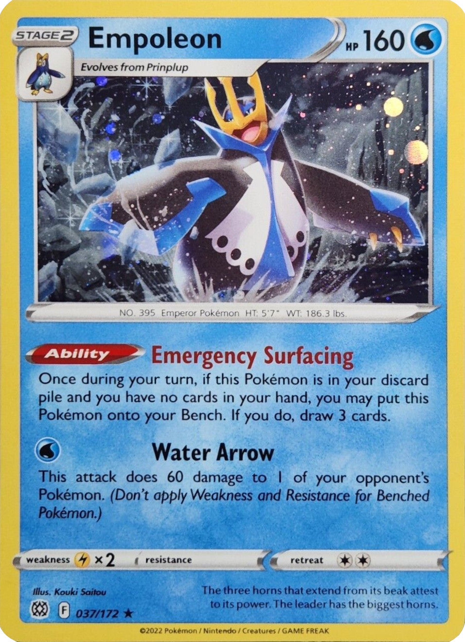 Empoleon (037/172) (Cosmos Holo) [Sword & Shield: Brilliant Stars] | Eastridge Sports Cards & Games