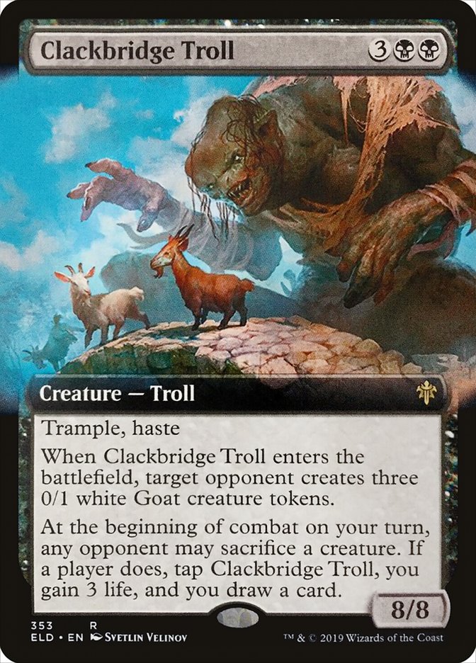 Clackbridge Troll (Extended Art) [Throne of Eldraine] | Eastridge Sports Cards & Games