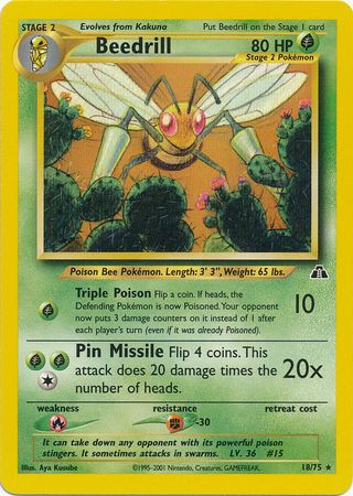 Beedrill (18/75) [Neo Discovery Unlimited] | Eastridge Sports Cards & Games