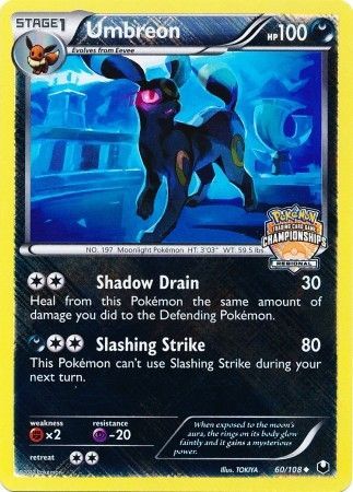 Umbreon (60/108) (Regional Championship Promo) [Black & White: Dark Explorers] | Eastridge Sports Cards & Games