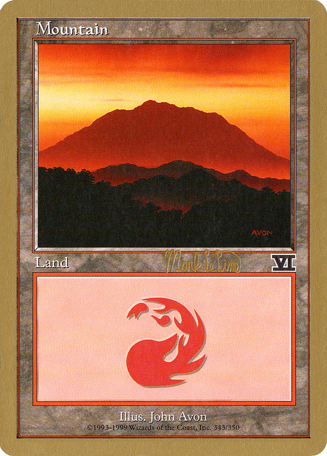 Mountain (mlp346a) (Mark Le Pine) [World Championship Decks 1999] | Eastridge Sports Cards & Games