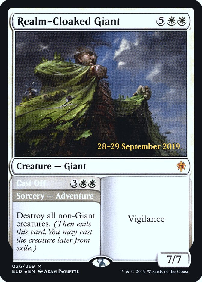 Realm-Cloaked Giant // Cast Off  [Throne of Eldraine Prerelease Promos] | Eastridge Sports Cards & Games