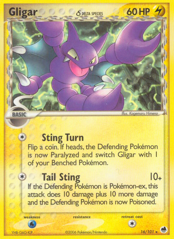 Gligar (16/101) (Delta Species) [EX: Dragon Frontiers] | Eastridge Sports Cards & Games