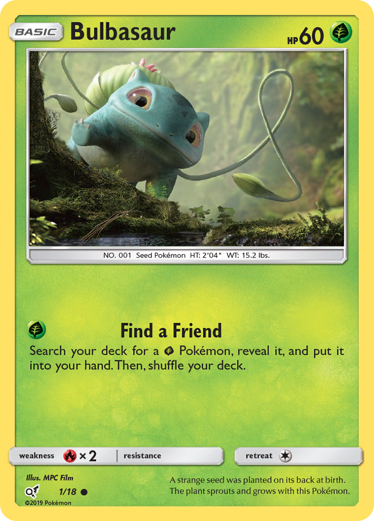 Bulbasaur (1/18) [Sun & Moon: Detective Pikachu] | Eastridge Sports Cards & Games