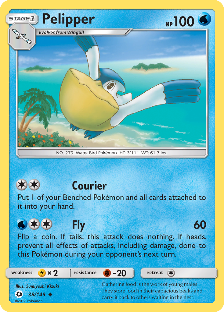 Pelipper (38/149) [Sun & Moon: Base Set] | Eastridge Sports Cards & Games