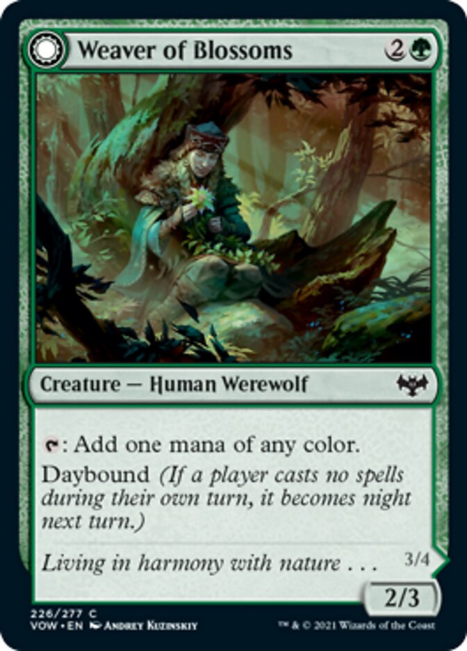 Weaver of Blossoms // Blossom-Clad Werewolf [Innistrad: Crimson Vow] | Eastridge Sports Cards & Games