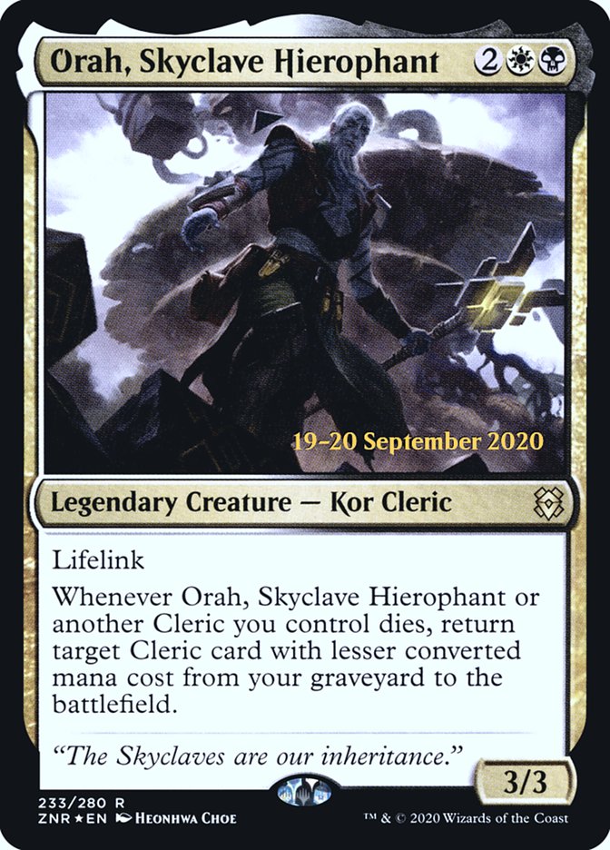 Orah, Skyclave Hierophant  [Zendikar Rising Prerelease Promos] | Eastridge Sports Cards & Games