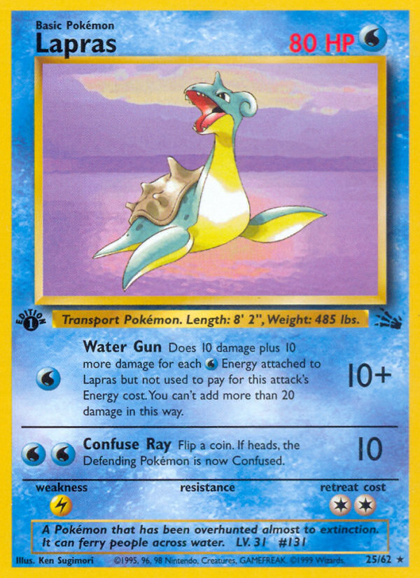 Lapras (25/62) [Fossil 1st Edition] | Eastridge Sports Cards & Games