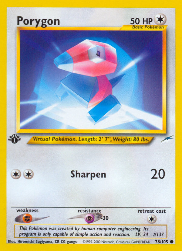 Porygon (78/105) [Neo Destiny 1st Edition] | Eastridge Sports Cards & Games