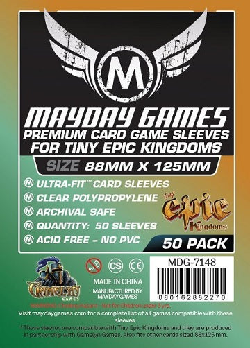 Mayday PREMIUM TINY EPIC SLEEVES 88mm X 125mm 50CT | Eastridge Sports Cards & Games