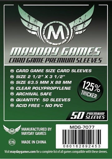 Mayday PREMIUM CARD SLEEVES 63.5MM X 88MM 50CT | Eastridge Sports Cards & Games