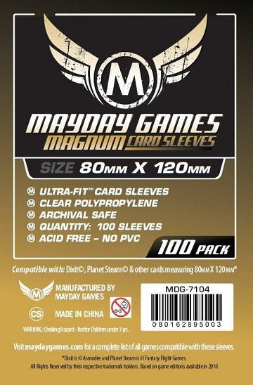 Mayday MAGNUM DIXIT SLEEVES 80mm X 120mm 100CT | Eastridge Sports Cards & Games