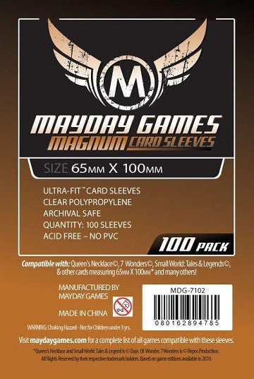 Mayday MAGNUM 7 WONDERS SLEEVES 65mm X 100mm 100CT | Eastridge Sports Cards & Games