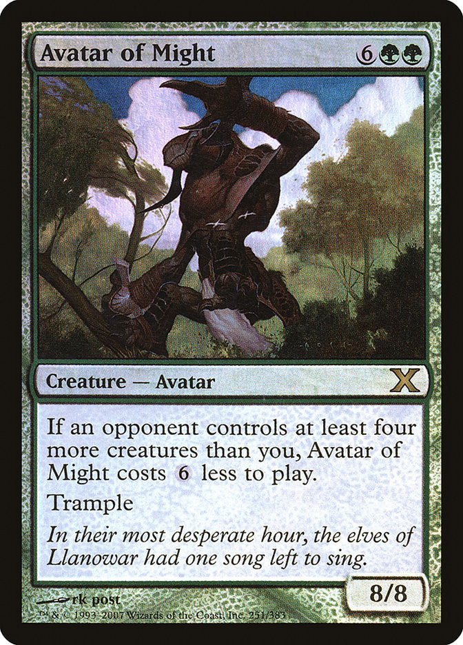 Avatar of Might (Premium Foil) [Tenth Edition] | Eastridge Sports Cards & Games