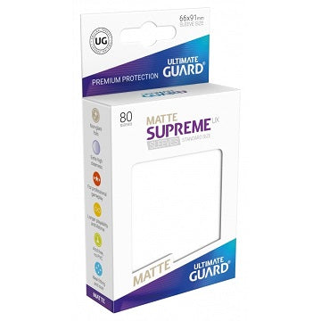 Ultimate Guard Supreme UX Sleeves Standard Size Matte- White 80ct | Eastridge Sports Cards & Games