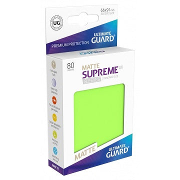 Ultimate Guard Supreme UX Sleeves Standard Size Matte - Light Green 80ct | Eastridge Sports Cards & Games
