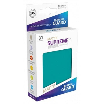 Ultimate Guard Supreme UX Sleeves Standard Size Matte- Petrol Blue 80ct | Eastridge Sports Cards & Games