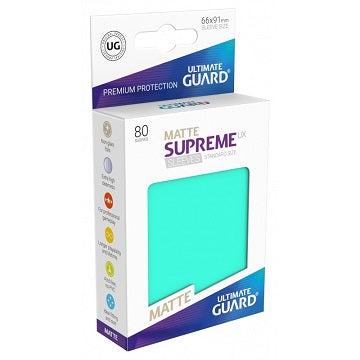 Ultimate Guard Supreme UX Sleeves Standard Size Matte- Turquoise 80ct | Eastridge Sports Cards & Games