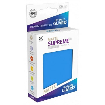 Ultimate Guard Supreme UX Sleeves Standard Size Matte- Light Blue 80ct | Eastridge Sports Cards & Games