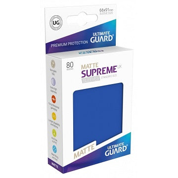 Ultimate Guard Supreme UX Sleeves Standard Size Matte - Blue 80ct | Eastridge Sports Cards & Games