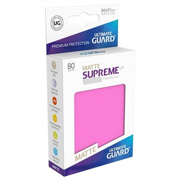 Ultimate Guard Supreme UX Sleeves Standard Size Matte- Pink 80ct | Eastridge Sports Cards & Games