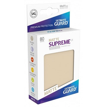 Ultimate Guard Supreme UX Sleeves Standard Size Matte- Sand 80ct | Eastridge Sports Cards & Games