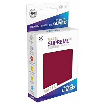 Ultimate Guard Supreme UX Sleeves Standard Size Matte - Burgundy 80ct | Eastridge Sports Cards & Games