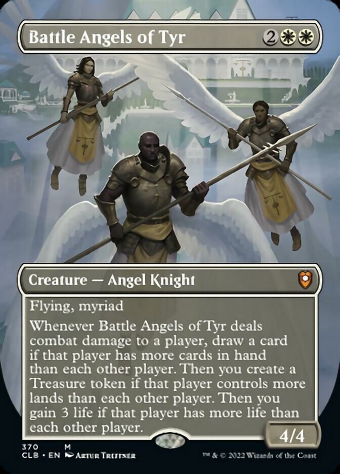 Battle Angels of Tyr (Borderless Alternate Art) [Commander Legends: Battle for Baldur's Gate] | Eastridge Sports Cards & Games