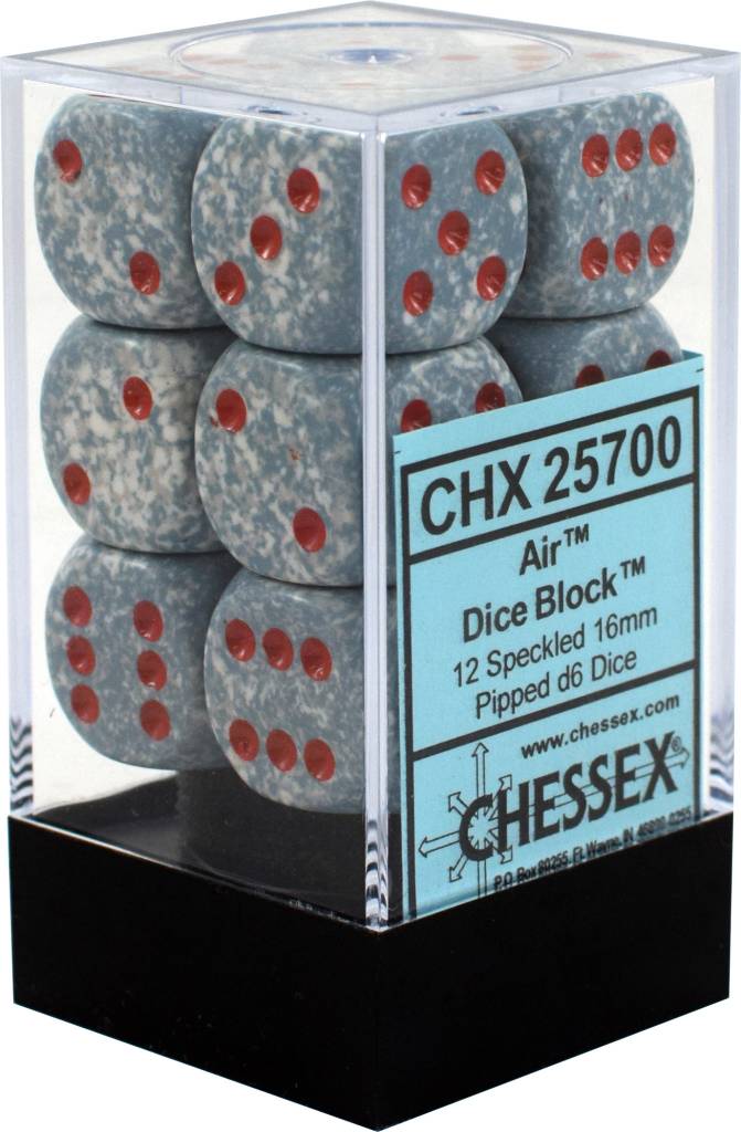 CHESSEX Speckled 12D6 Air 16MM (CHX25700) | Eastridge Sports Cards & Games