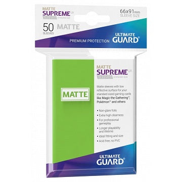 Ultimate Guard Supreme UX Sleeves Standard Size Matte - Light Green 50ct | Eastridge Sports Cards & Games