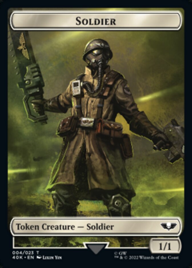 Soldier (004) // Vanguard Suppressor Double-sided Token (Surge Foil) [Universes Beyond: Warhammer 40,000 Tokens] | Eastridge Sports Cards & Games