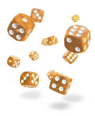 OAKIE DOAKIE 36D6 12MM DICE MARBLE: ORANGE | Eastridge Sports Cards & Games