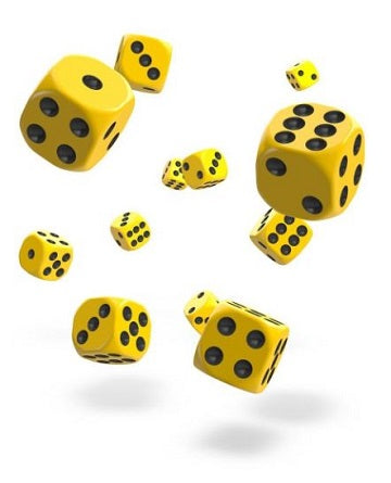 OAKIE DOAKIE 36D6 12MM DICE: SOLID YELLOW | Eastridge Sports Cards & Games