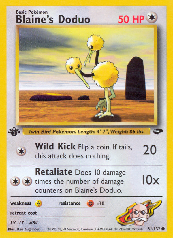 Blaine's Doduo (61/132) [Gym Challenge 1st Edition] | Eastridge Sports Cards & Games